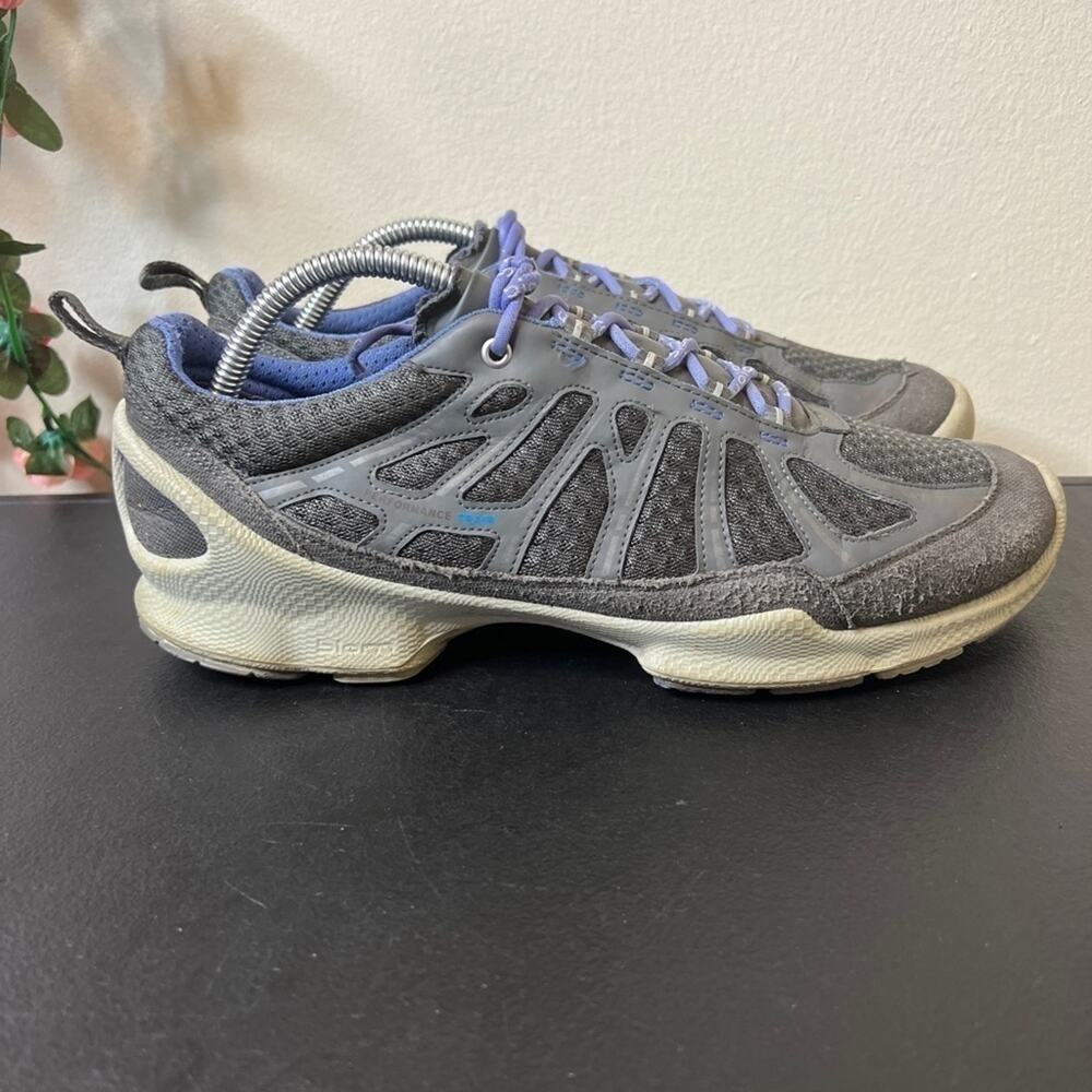 ECCO Biom Fuel Train Men’s Trail Hiking Shoes Gray Leather Mesh Size 6 / 6.5 🌹
